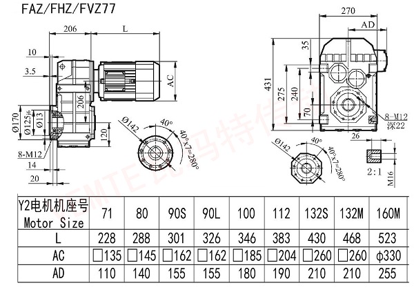 FAZ FHZ FVZ 77減速機(jī)圖紙